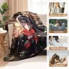 Cartoon Wuthering Waves Kuchiba Chisa Flannel Blanket Cover Warm Soft Anime Blanket Multifunctional Decor Home Universal Blanket