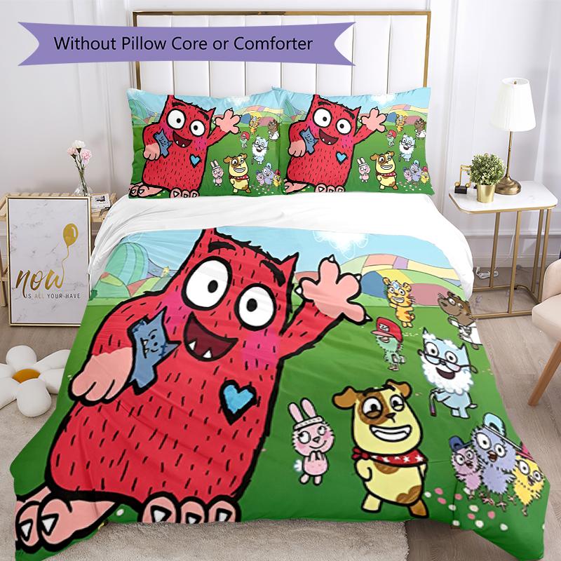 Ensemble de literie 3 pièces Little My Housse de couette Fermeture Comprend 1 housse de couette et 2 taies d'oreiller, Doux et confortable pour toutes les saisons.