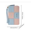 Korean Style Single Zipper Women'S Extra Large Capacity Long Wallet, Patchwork Coin Purse, Phone Bag, Fashionable And Versatile