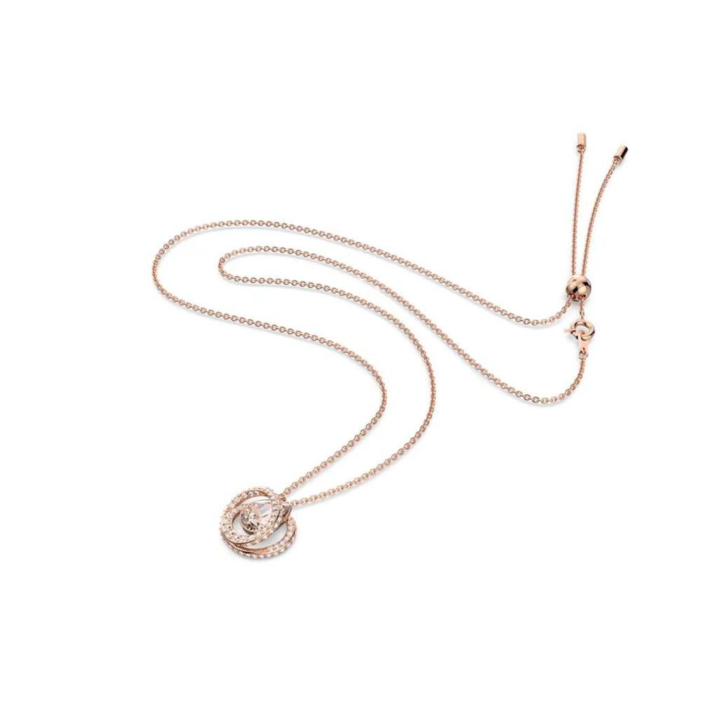 Swarovski Generation Pendant Necklace White Rose Gold Tone Women necklace 5636513