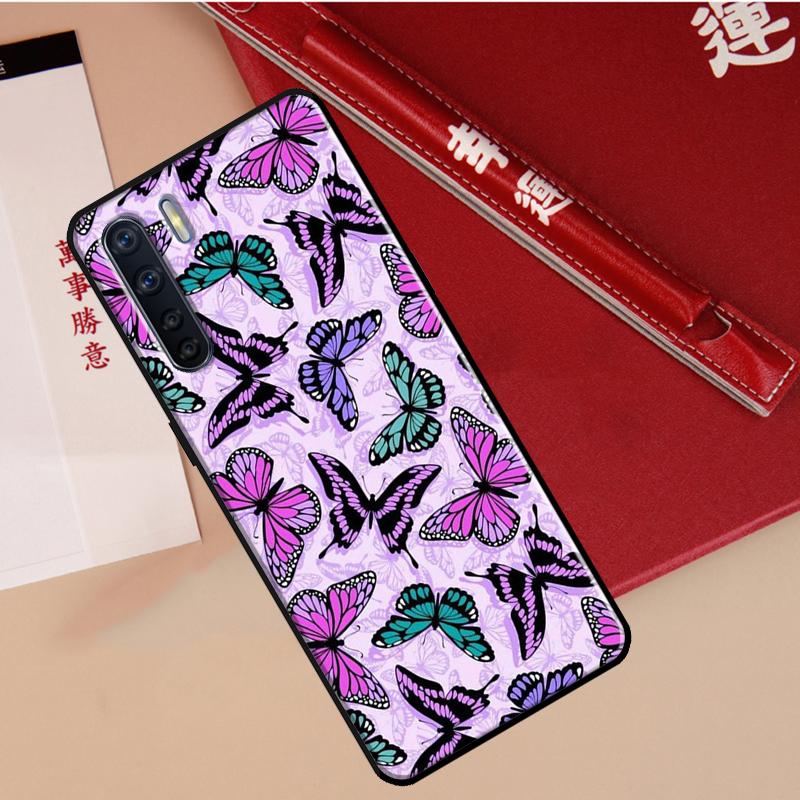 Luxury Butterfly Case For Oppo A60 A98 A58 A78 A18 A38 A80 A40 A77 A57 A17 A74 A54 A94 A96 A76 A16 A15 A5 Pro