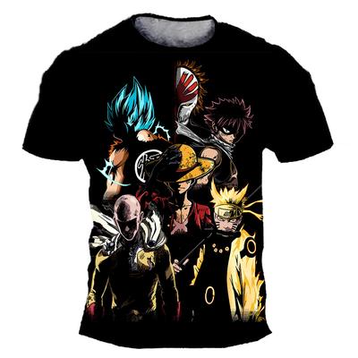 Camiseta de Moda de Verano para Niños Anime Estampado 3D Camiseta para Niños Niños