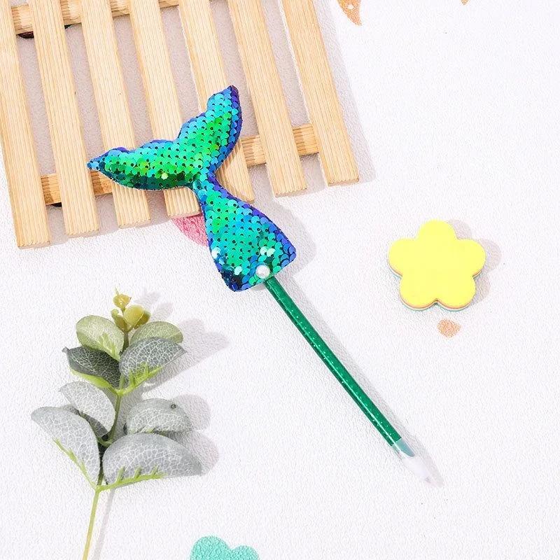 Creative Mermaid Ballpoint Pen Walking Ball Pens Princess Stationery Cute Signature School Student Kawaii Writing Supplies
