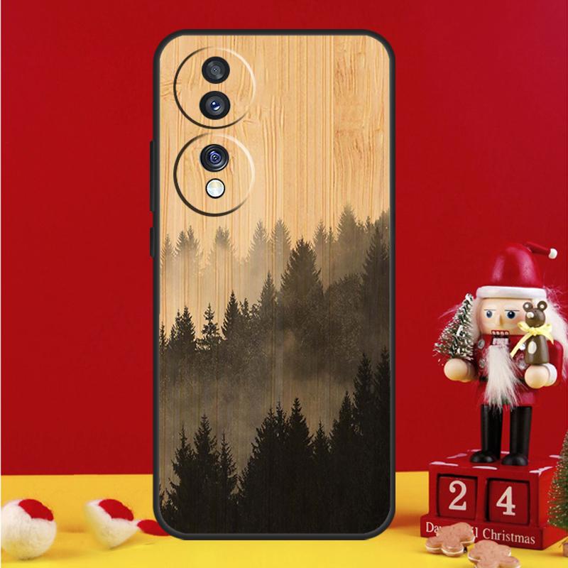 Tree Flower Bamboo Wood Case For Honor Magic 8 5 6 7 Pro Honor Win RT 50 70 90 200 400 Lite X8c X9b X9c X9a X9d Cover