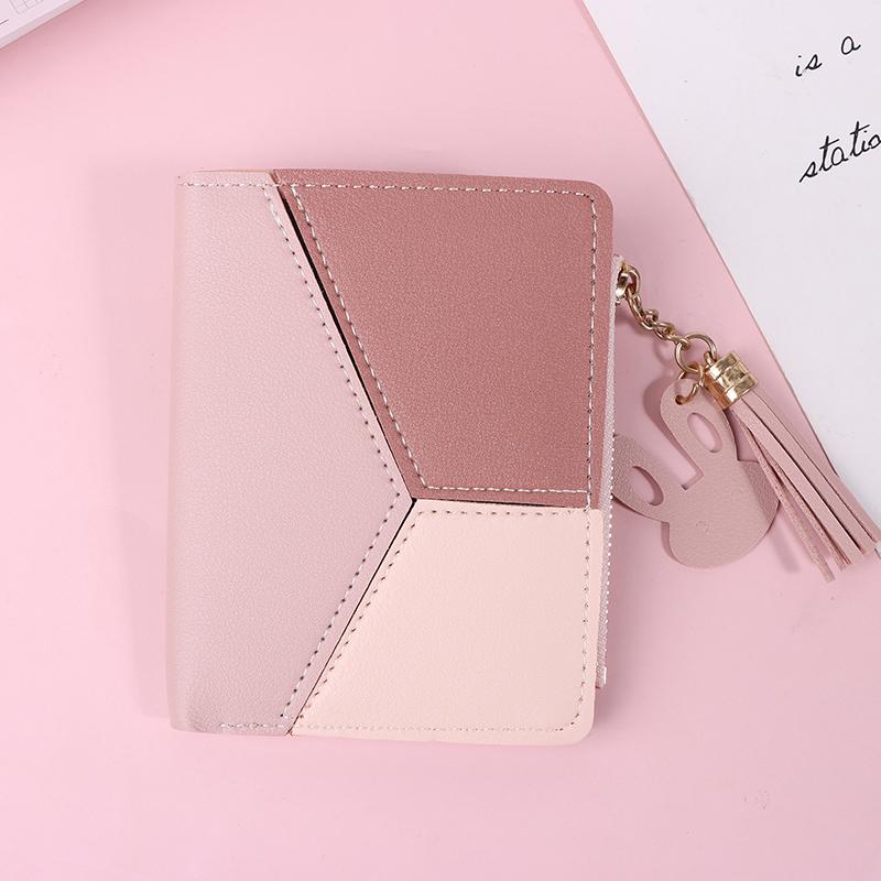 1Pc Geometric Women Cute Wallets Pocket Purse Card Holder Patchwork Wallet Lady Female  Short Coin Purse Money Bag