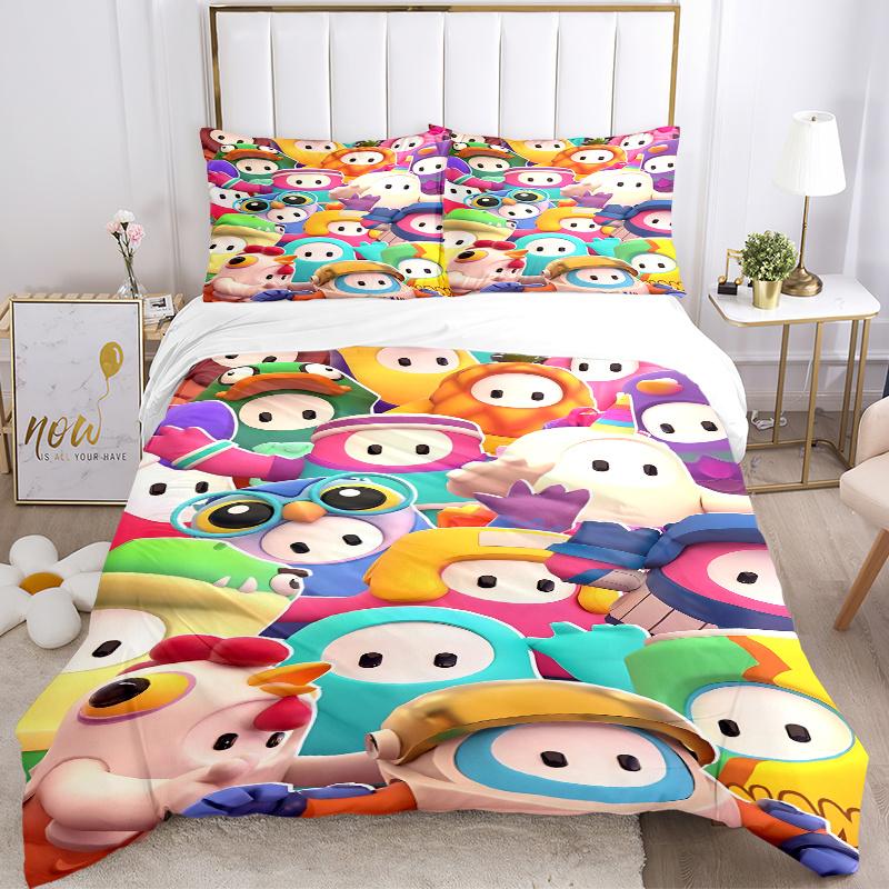 3pcs Colorful Cartoon Animal Print Bedding Set-Universal Three-Piece Suit for Bedroom, Guest Room, Living Room, Hotel Decorations-Perfect Gi