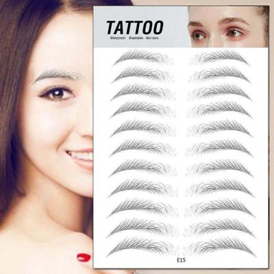 Eyebrow Sticker Waterproof Hair-Like 3D Long Lasting Eyebrows Tattoo Makeup Patches for Female
