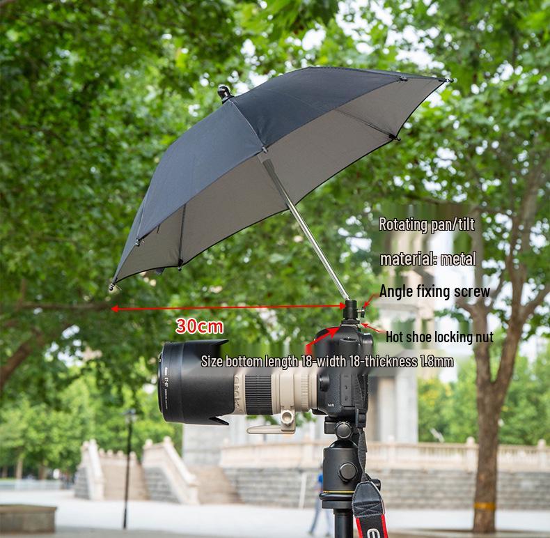 Universal SLR Camera Rain & Sun Umbrella Shade for Sony - Mini Hot Shoe Cover