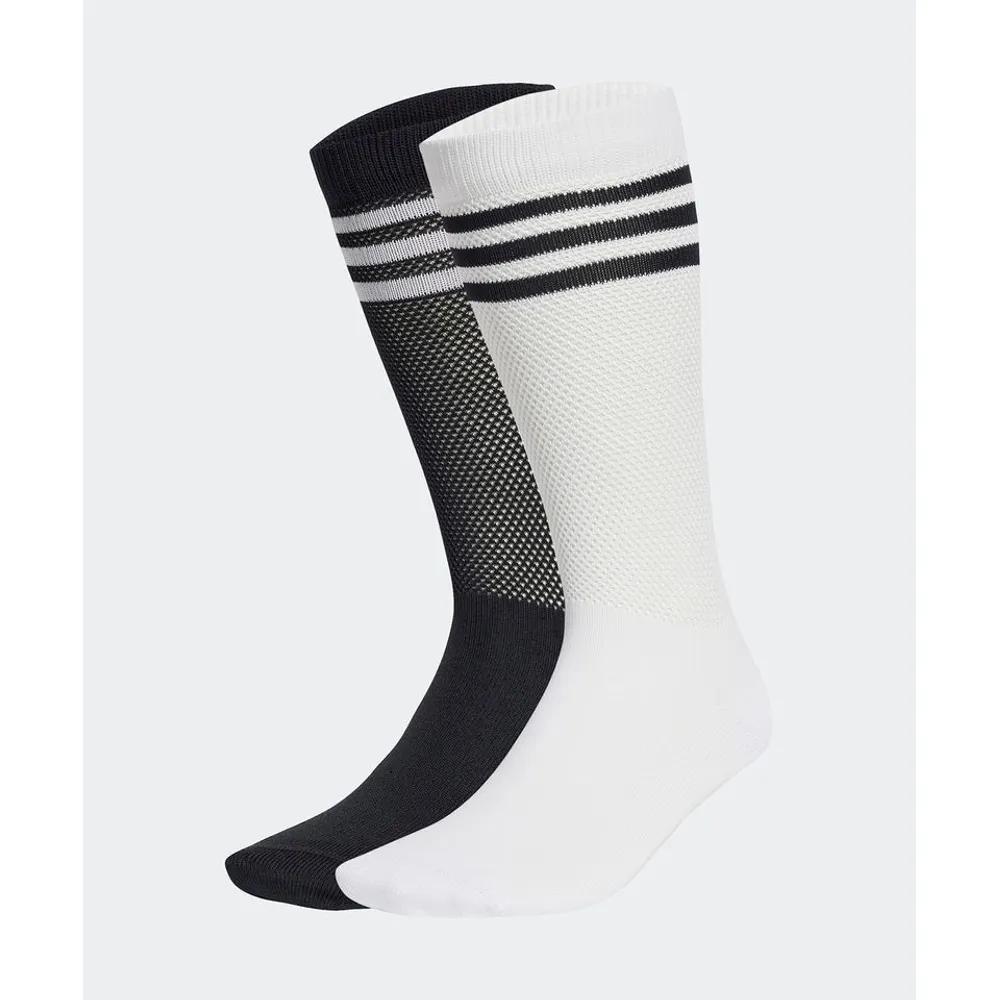 adidas Textured Crew Socks 2P - White:Black JC8626 158373 M
