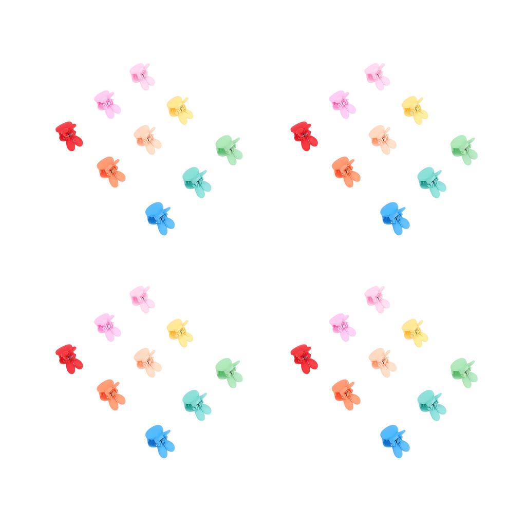 100pcs Cute Mini Bunny Hair Clip Hair Decoration Colorful Strong Hold Cute Rabbit Hair Accessories F
