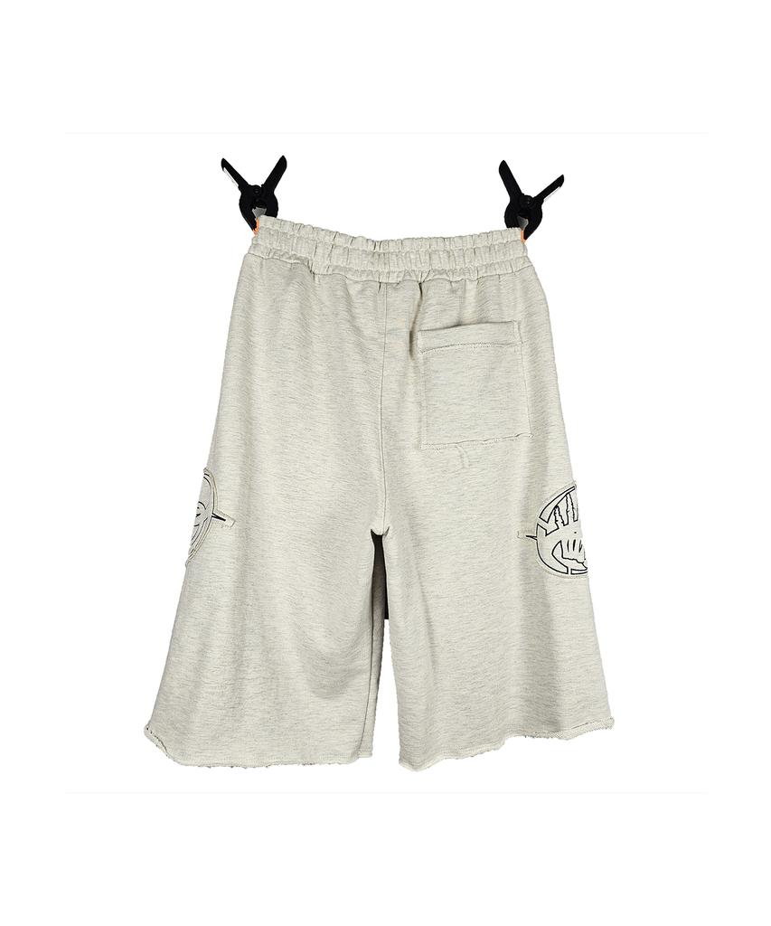 ANDFIVECLUB Applique Embroidery Bermuda Sweatpants[Oatmeal]