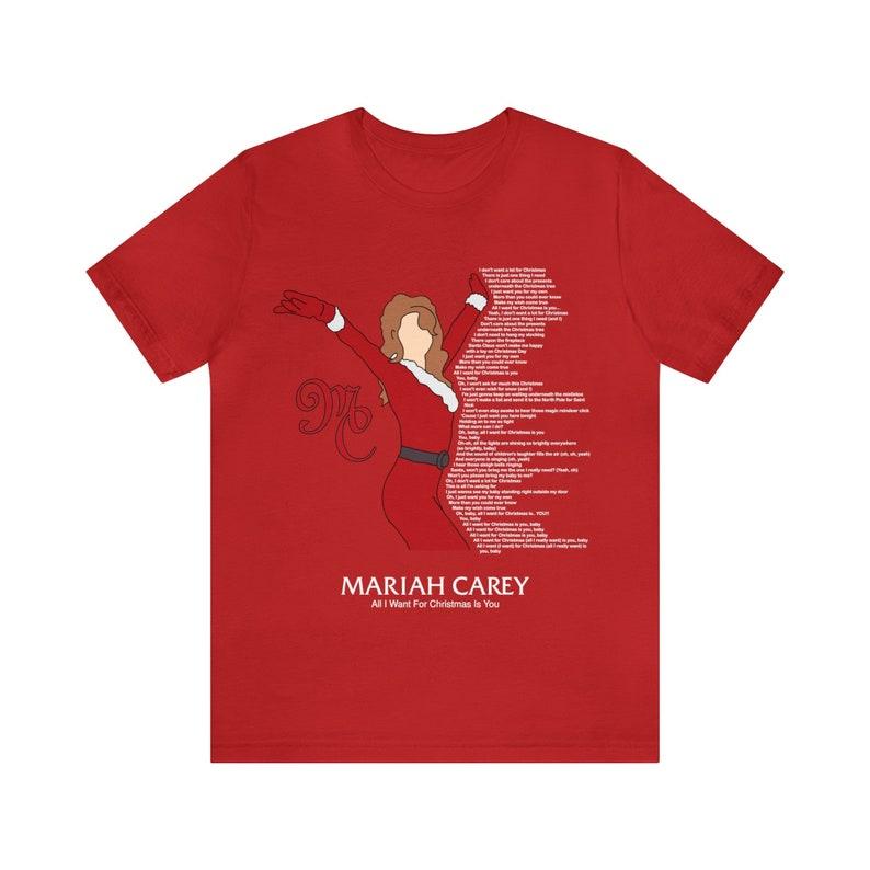 Mariah Carey All I Want for Christmas Is You Tshirt Love Actually Shirts Christmas Song Xmas Tee Women Clothes Aesthetic Clothes