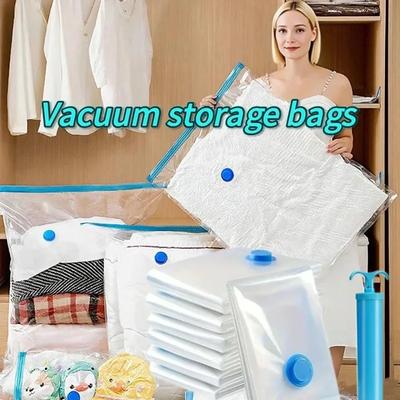 5/10PCS Vacuum Storage Bags - Space Saving for Clothes & Bedding, Vacuum Seal Packets, Folding Compressed Organizer Bags