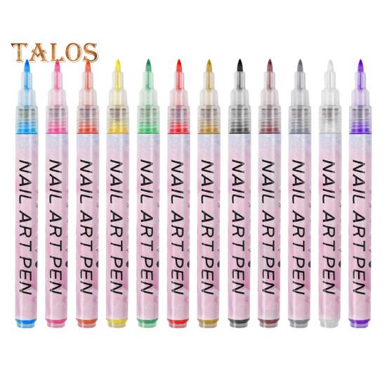 

12 шт., лайнеры для дизайна ногтей, превосходная насыщенность, многофункциональные пластиковые практичные абстрактные линии, ручки для граффити для дизайна ногтей для женщин 12pcs