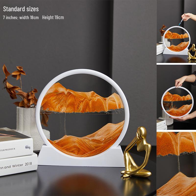 Eleganckie ozdoby z ruchomym piaskiem do dekoracji domu i biura