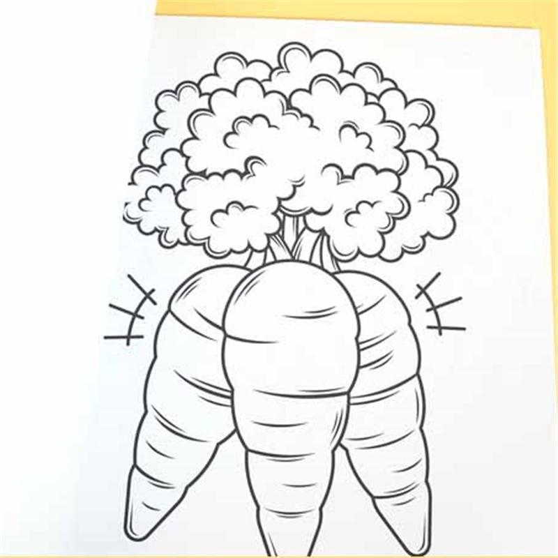 40 de pagini Mâncare Fructe Carte de colorat Desene animate Doodles Activitate de artă creativă Copii Desenează Jucărie de pictură