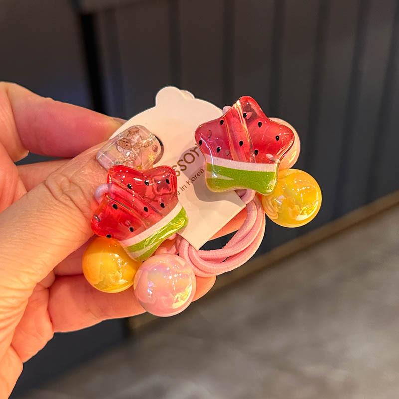 2 stuks Elastische Haarbanden voor Baby Meisjes Snoepkleur Haarring Haartouw Kinderen Hoofddeksel Kinderen Peuter Accessoires