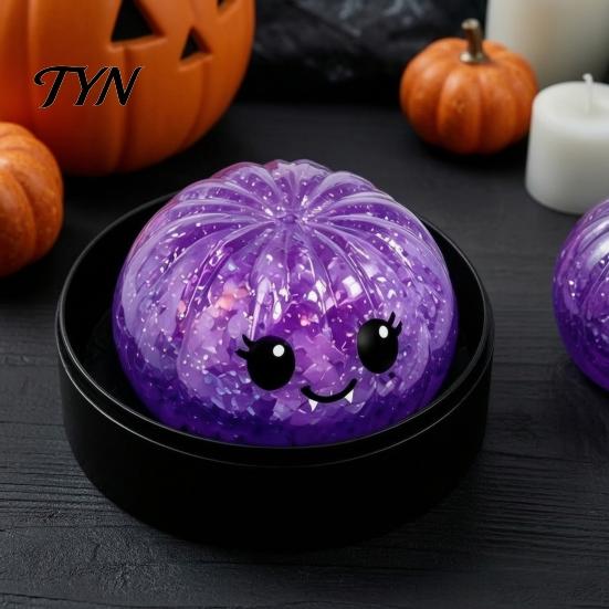 Halloween Classroom Prizes Ghost Bun Stress Ball, Slow Rising Soft TPR Fidget Toy Spooky Sensory for Anxiety Relief, Cute Squeeze in