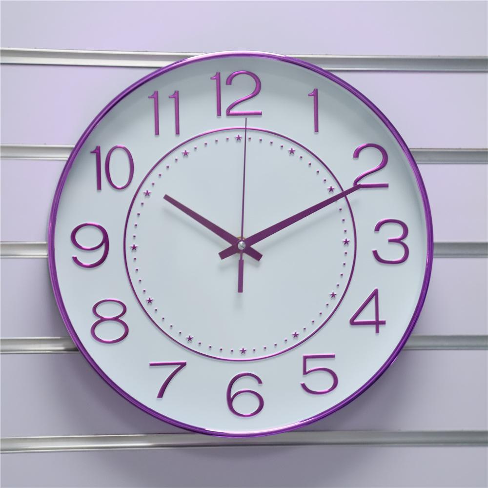 8-inch 20CM Core Clock Wall Clock Living Room Creative Clock Wall Watch Simple Home Silent Quartz Clock
