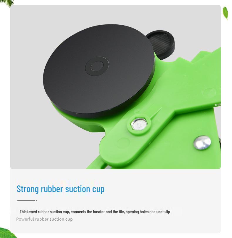 Glass and Tile Drill Bit Locator with Suction Cup and Vertical Fixer