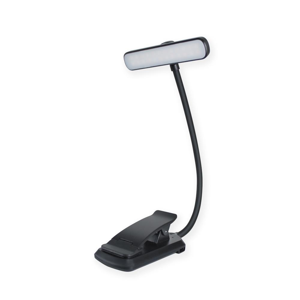 

Flexible Design Reading Lamp Easy Clip Book Lamp Rechargeable Night Reading Lamp Study Use чорний