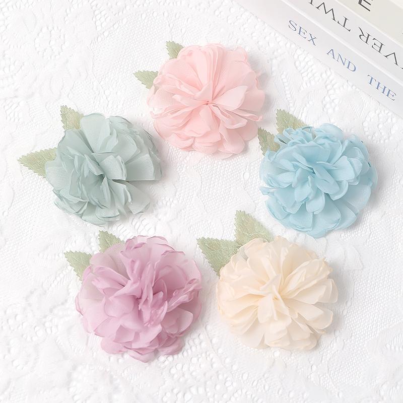 

5/10 шт. 6,5 см Органза Газовая Ткань Цветок DIY Свадебное Платье Одежда Обувь Шляпы Украшение Заколка Ювелирные Аксессуары Тканевые Цветы 10Pcs