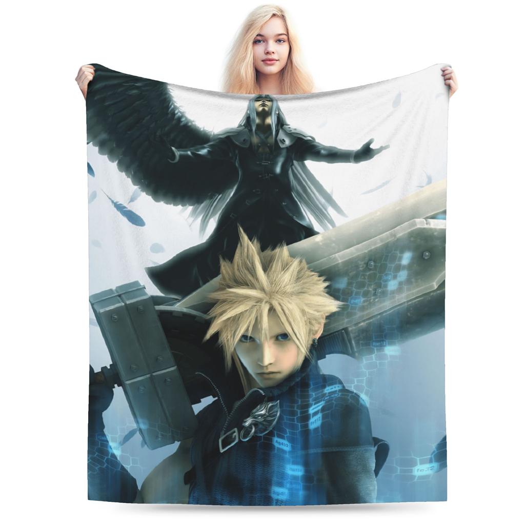 F-Final Fantasys  Warm Soft Blanket  Children Plush Throw Blanket Street Trend Couch Chair Flannel Bedspread Sofa Bed Cover