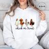 Halloween Chick or Treat Print Women  Hoodie Halloween Funny Chicken Graphic Hoodies Horror Spooky Season Sweatshirt Tops