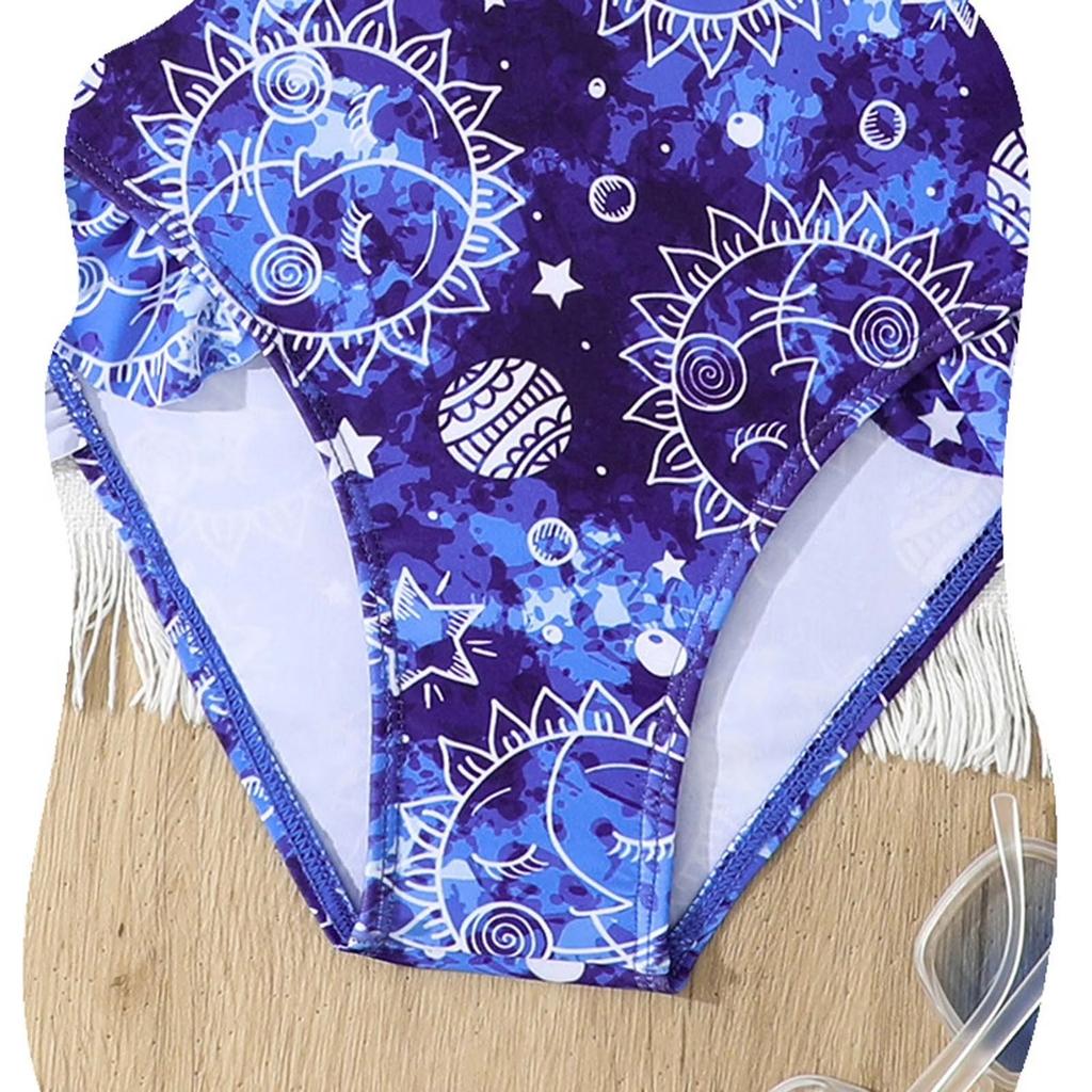 Girls Two Piece Swimsuit Set Tankini Top and High Waist Bottoms with Ruffle Detail Comfortable Fit Durable Fabric for Swimming