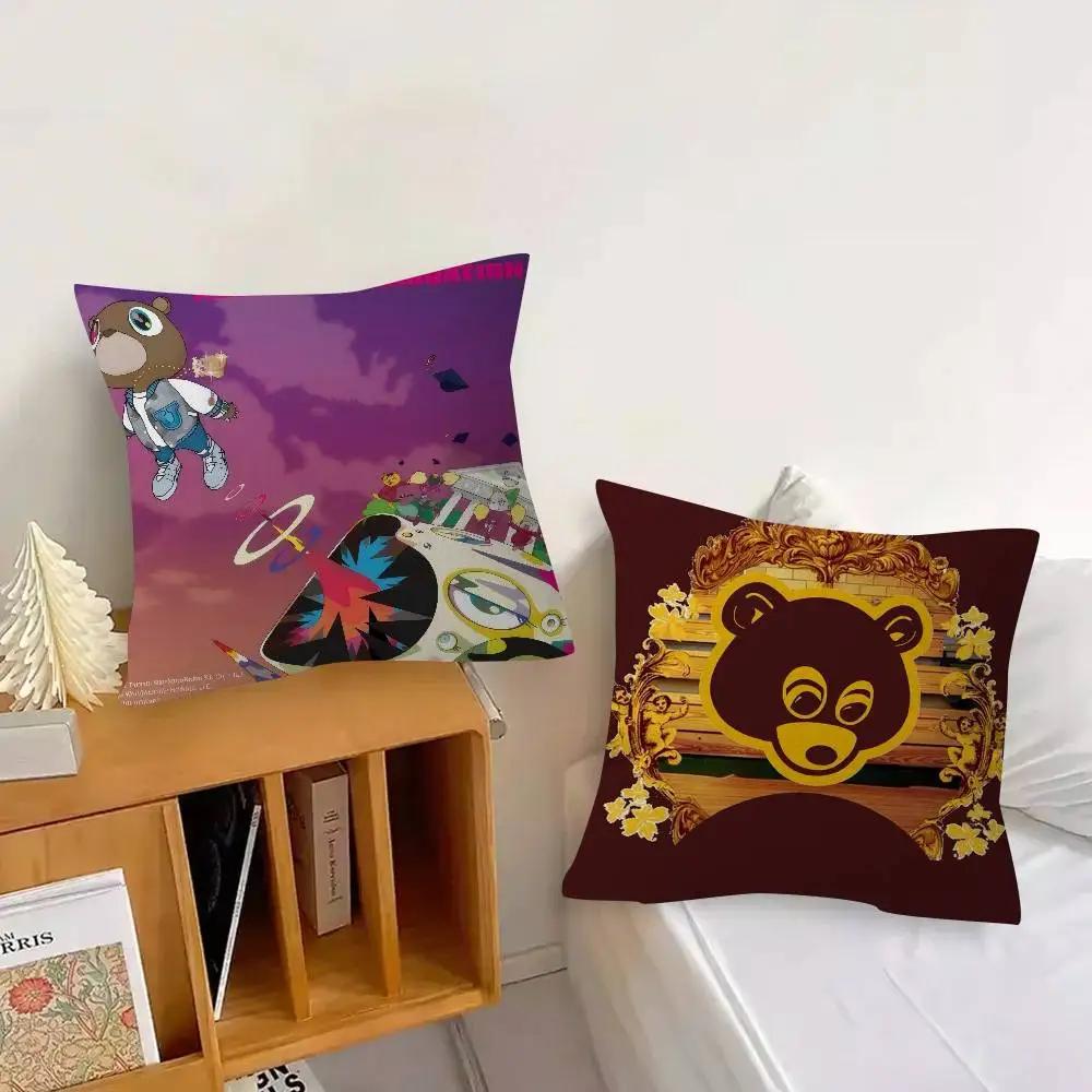 K-Kanye W-West Graduation Cushion Cover Pillowcase Upholstery Sofa Throw Pillow Home Decor Pillowcas