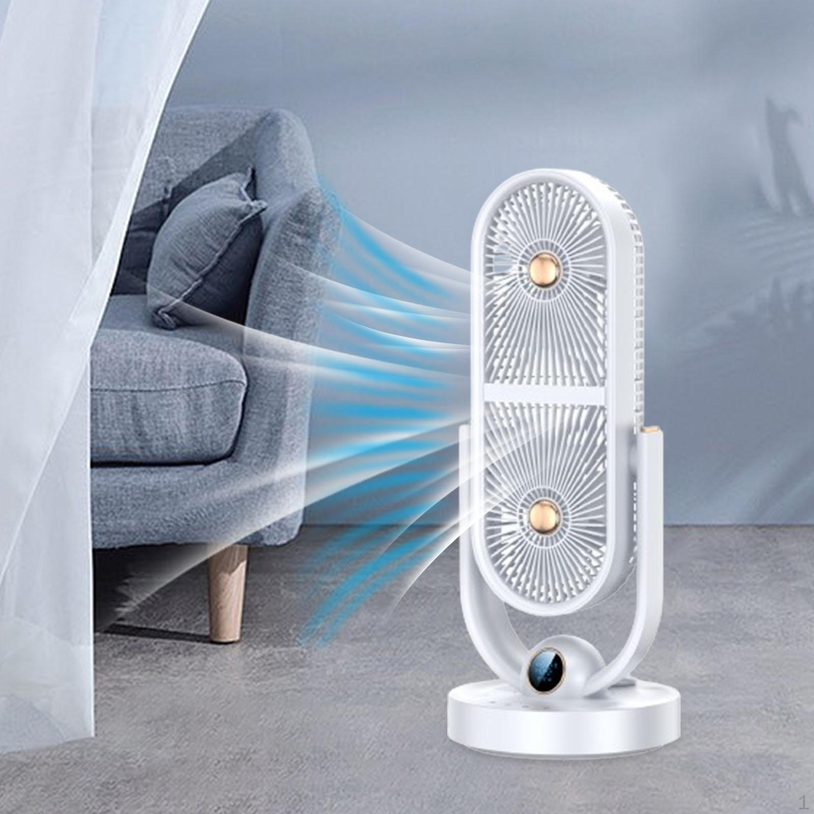 

Компактный настольный вентилятор с лопастями для использования дома и в офисе белый