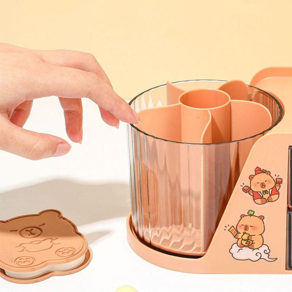 Household Capibara Stationary Organizer Sturdy Cosmetic Storage Boxes  Storage Supplies