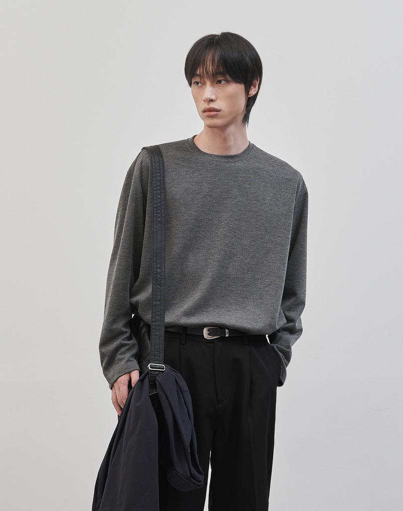 WORK ON BODY OFF Rested Semi-Overfit Round Neck Knit (4 Colors)