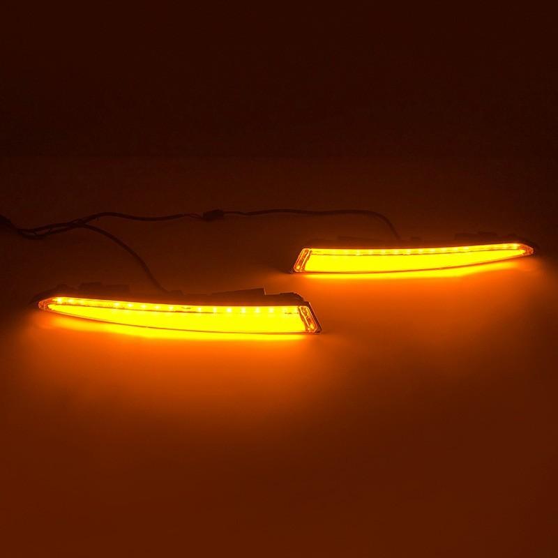 LED-Nebelscheinwerfer Tagfahrlicht für Ford Kuga Escape 2013-2017 Weißes DRL Gelbe Blinkleuchte Zubehör