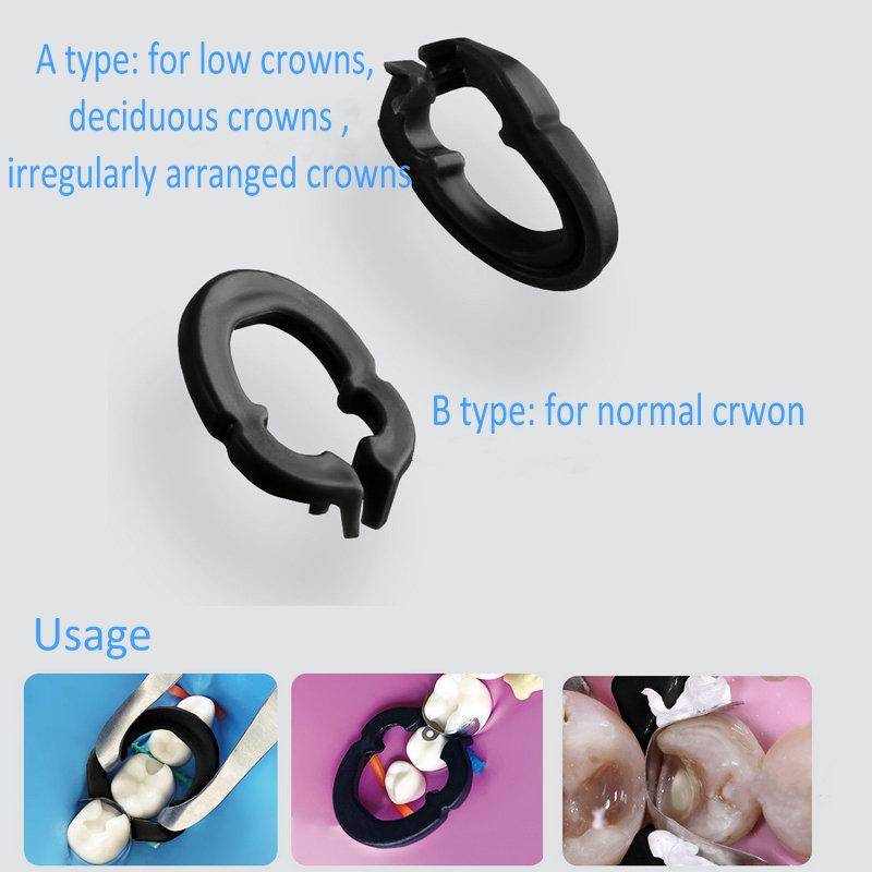 Dental Sectional Matrix System Sectional Contoured Metal Matrices Matrix Bands 30pcs with 2Pcs Resin Clamping Ring Dentist