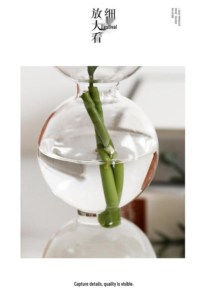 Weixun Korean Bubble Glass Vase - Spherical Hydroponic Flower Decoration Prop