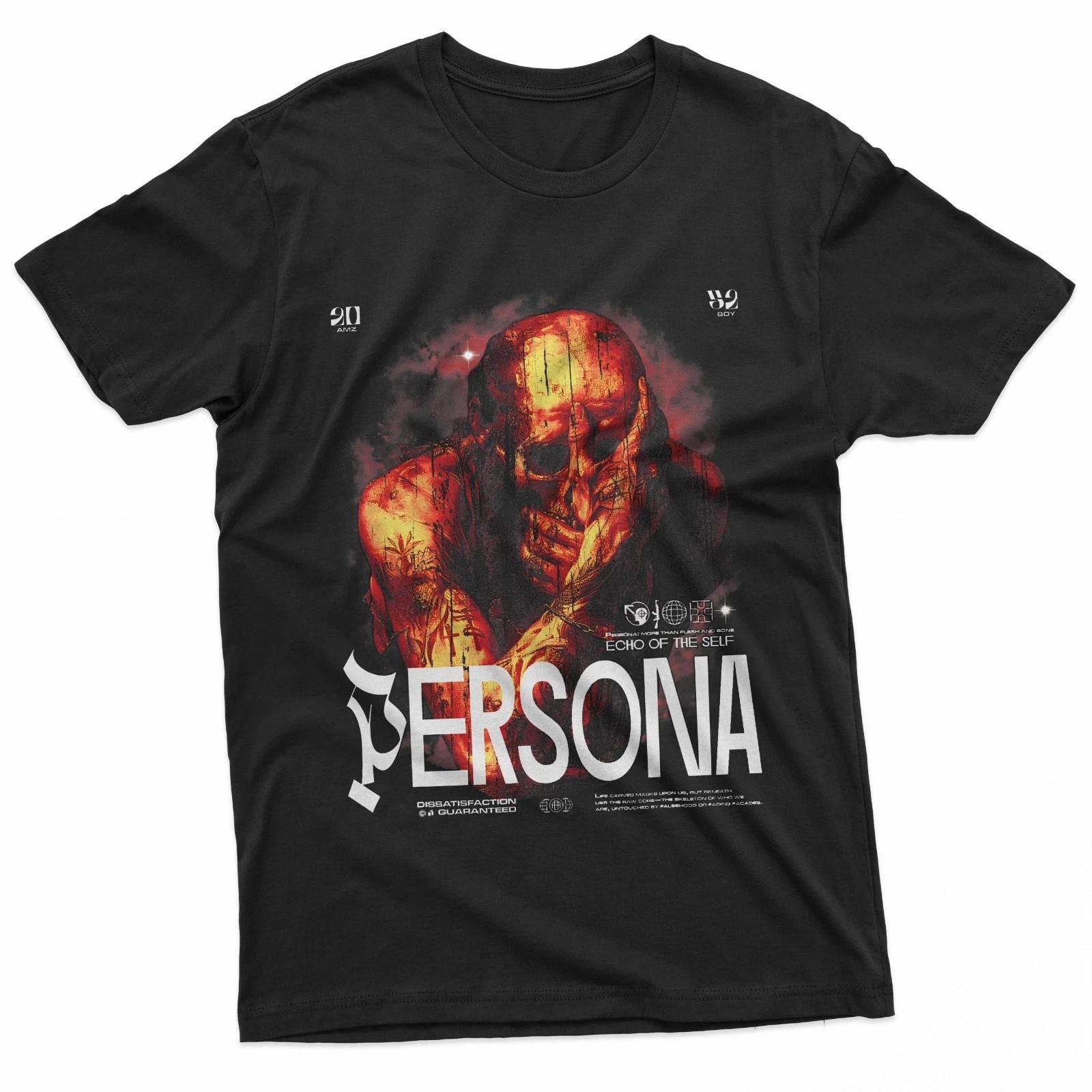 Dark Gothic Black And Red Skull Emo Y2K Grunge Streetwear Tees T-Shirt 3XL