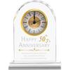 50th Wedding Anniversary Crystal Clock Gifts for Couple Parents, 50 Year Anniversary Wedding Gifts Quartz Clock Gifts for Husband Wife, 50th Wedding