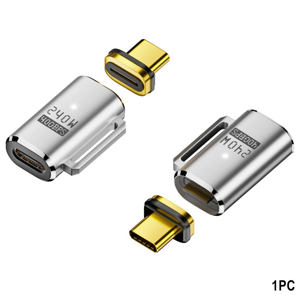 

Конвертер Type-C 40 Гбит/с 8K 60 Гц Адаптер USB4 Высококачественный магнитный адаптер USB C Ноутбук серебряный