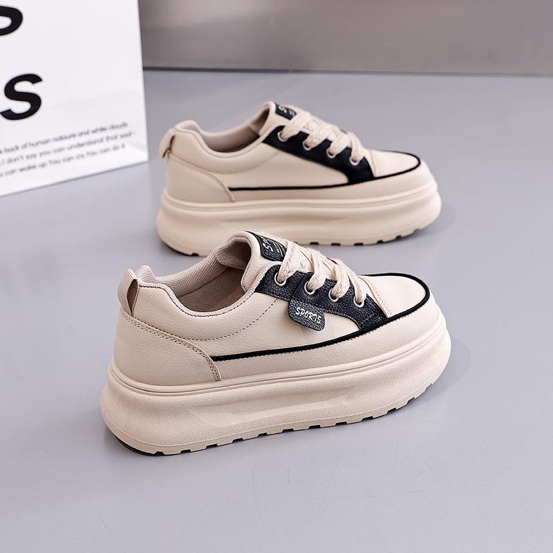 Small Height Increase Women's Shoes Small White Shoes Women's Platform Sports Board Shoes Internet Celebrities Show Small Feet New Women's Shoes KT-27
