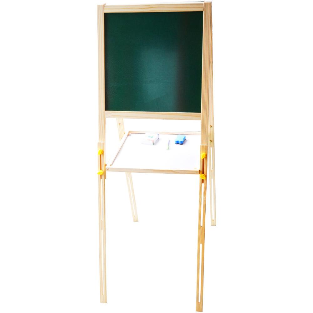 Drewniana tablica magnetyczna kredowa + puzzle magnetyczne zestaw