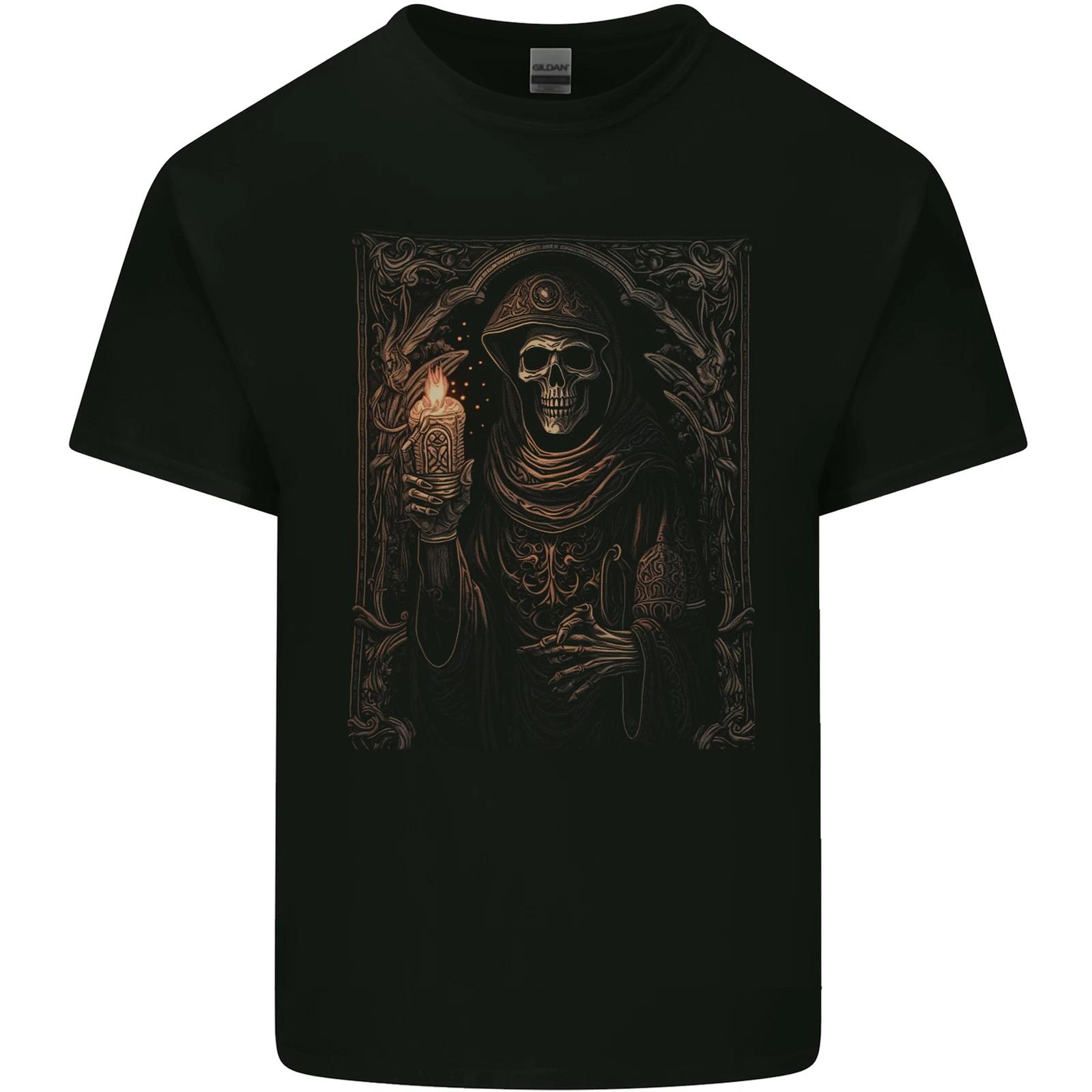 Gothic Grim Reaper Goth Heavy Metal Skull 1 Kids T-Shirt Childrens M
