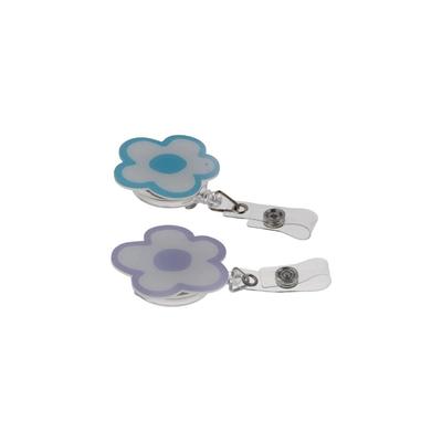 Kawaii Flower Nurse Badge Reel Name Tag Chest Card Retractable Badge Holder Acrylic Work Card Easy Pull Buckle Hospital Use