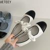 Fashion Designer Butterfly-knot Women Mary Jane Shoes Fashion Shallow Slip On Shoes Ladies Casual Outdoor Soft Sole Ballerina Shoes