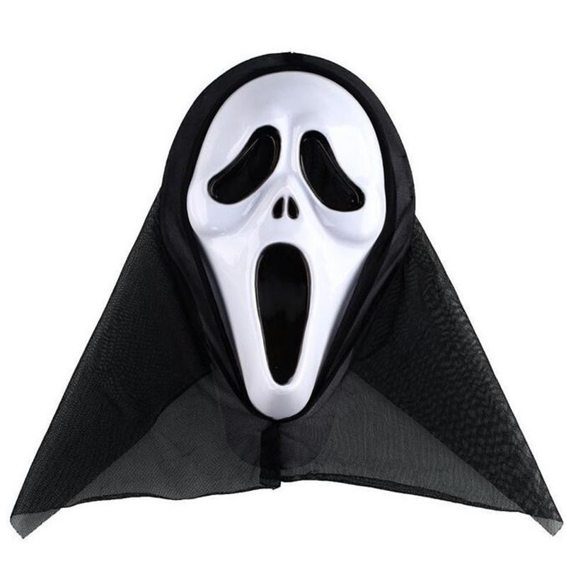 Maschera di Fantasma Dipinta in Bianco e Nero per Halloween, Cosplay e Feste di Carnevale Maschera di Fantasma Dipinta in Bianco e Nero per Halloween, Cosplay e Feste di Carnevale