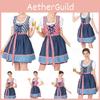 Oktoberfest Plain Dress Costume For Women Featuring Charming Vintage Style Design