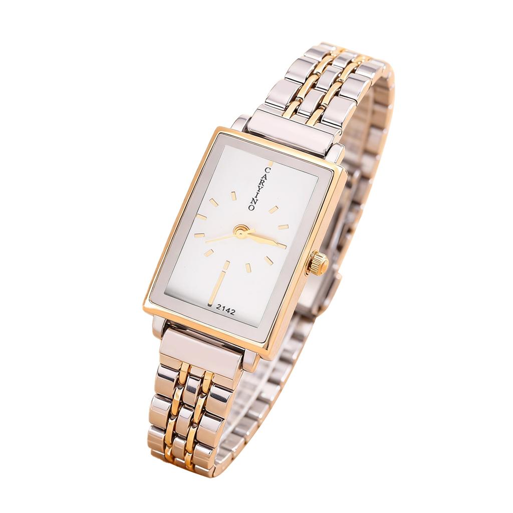 Fashionable simple women's quartz watch rectangular large dial, suitable for daily wear, anniversaries, Christmas gifts