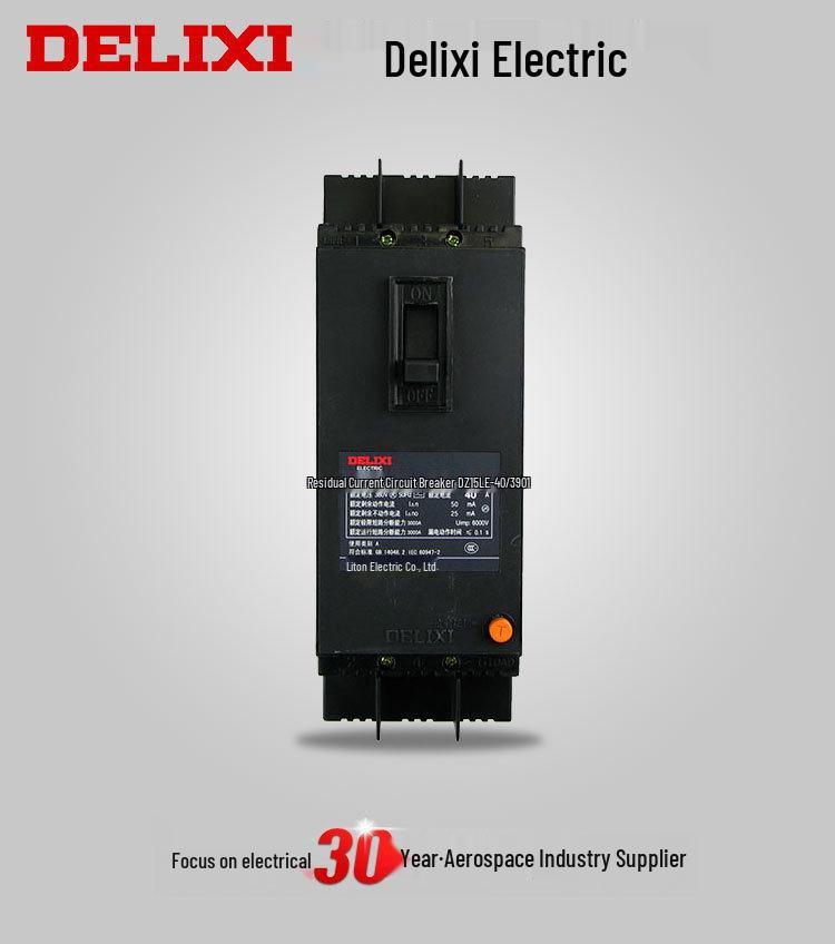 DELIXI DZ15LE-40/3901 Earth Leakage Circuit Breaker, 40A Low Voltage