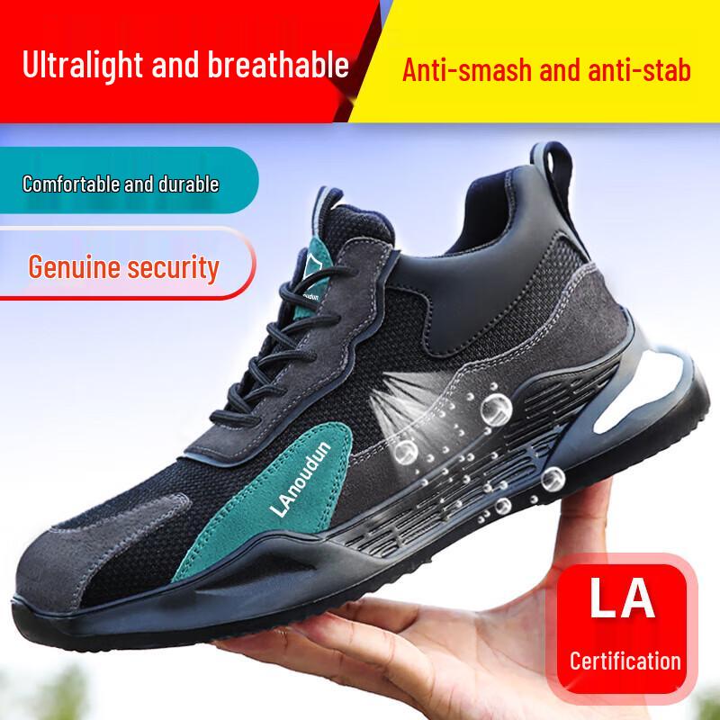 LanOuDun Men s D2095N Steel Toe Safety Work Shoes 40