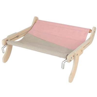 Cat Hammock Bed Wooden Frame Strong Load Bearing Capacity Ventilated Cat Window Perch for All